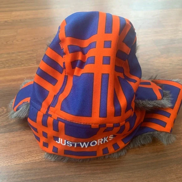 NY New York Mets MLB Baseball JustWorks Lumberjack Winter Fur Trapper Hat Cap - Picture 6 of 6